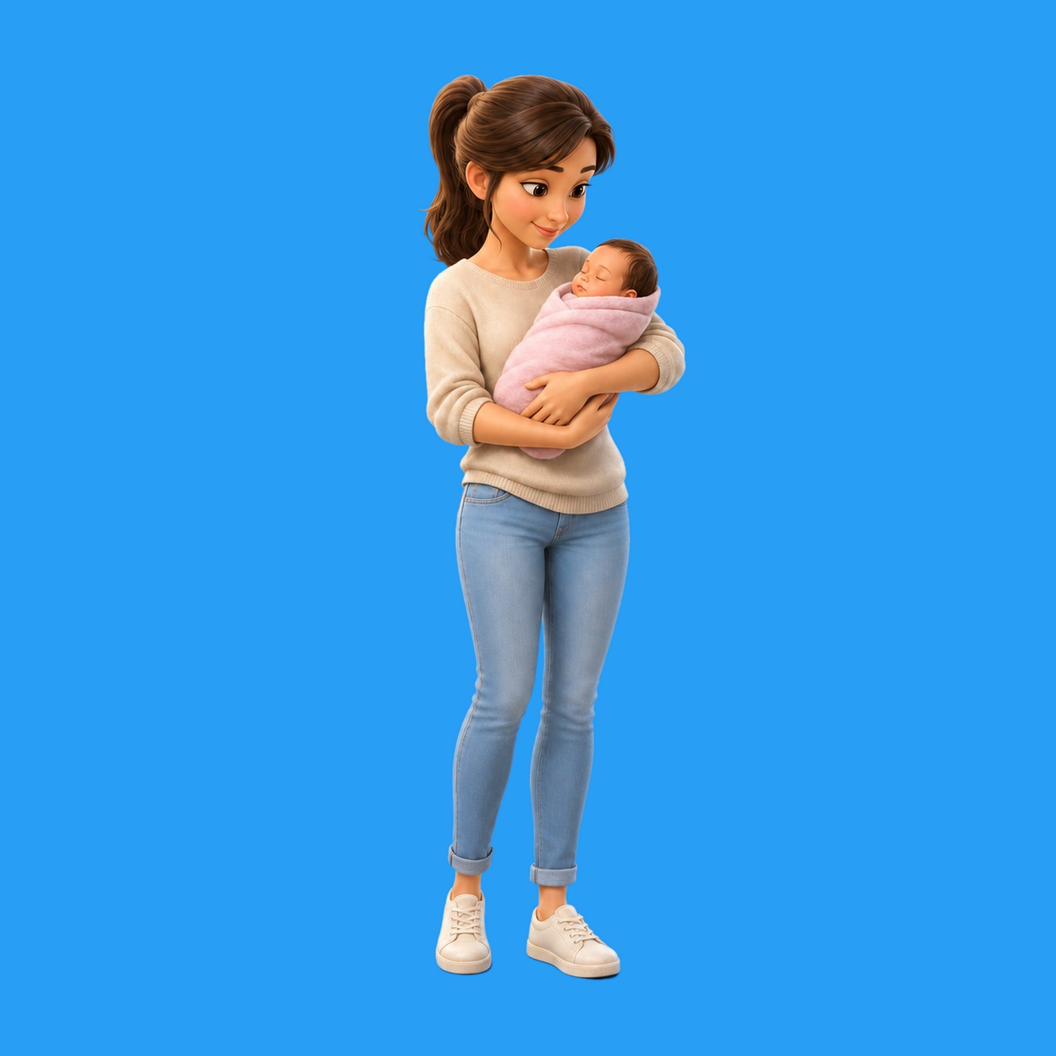3D Minu poppetje - Geboorte Minu